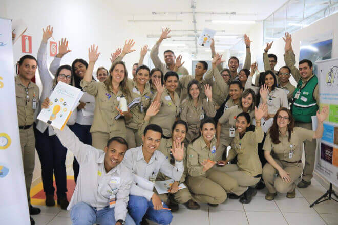 Participantes durante workshop de Inteligência Emocional na Kinross